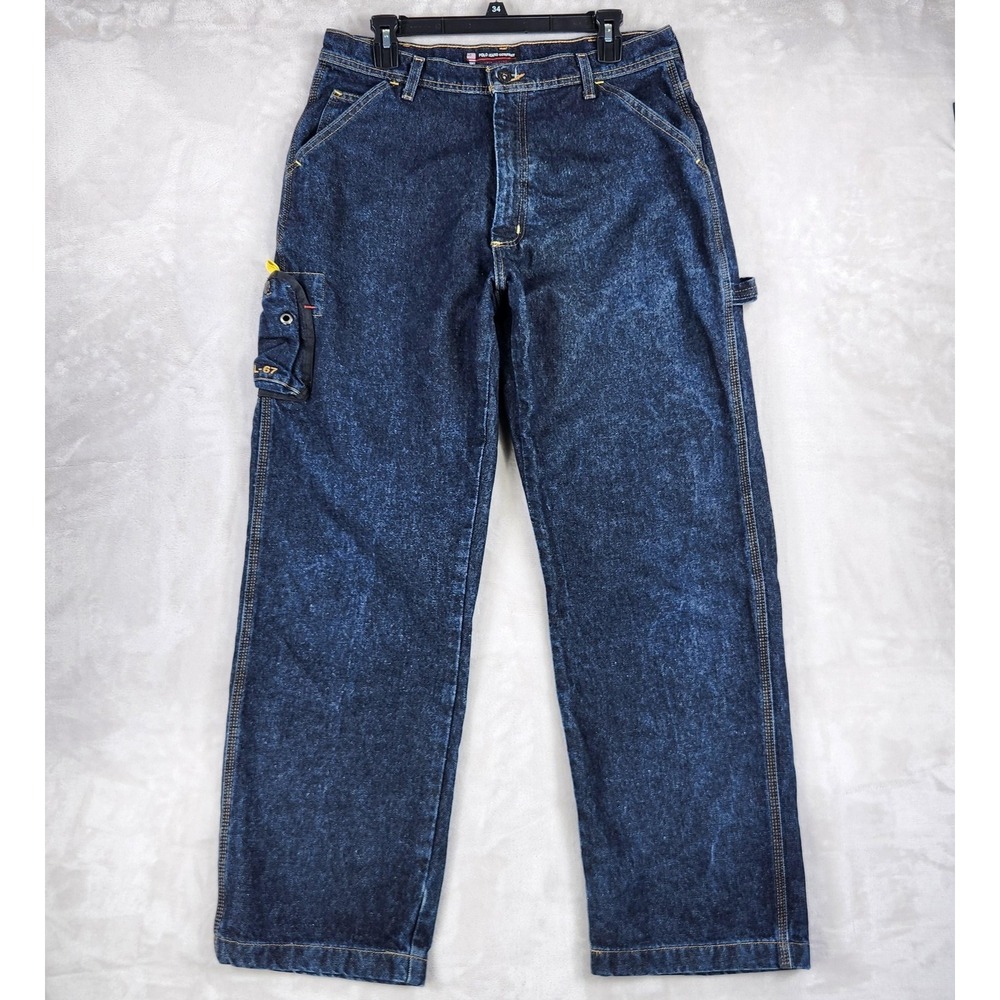 Polo Jeans Company Ralph Lauren Jeans Mens 32x32 Blue Cell Phone Carpenter Denim